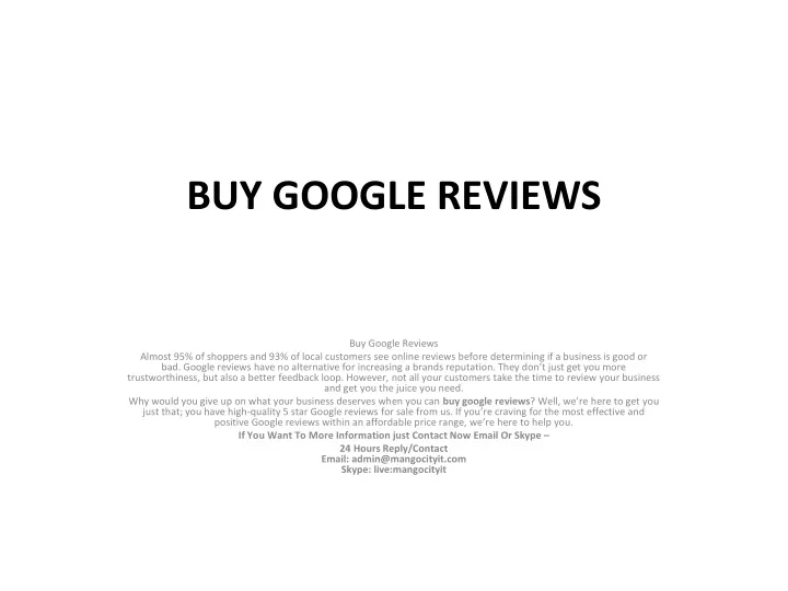 buy google reviews