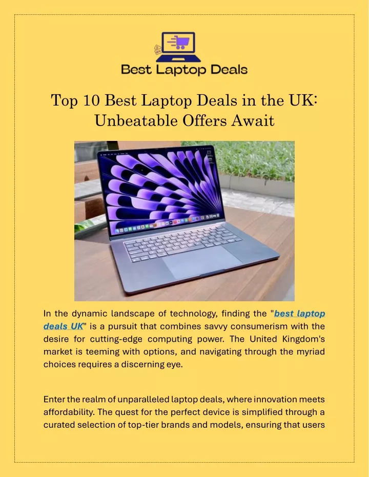 PPT Top 10 Best Laptop Deals in the UK Unbeatable Offers Await