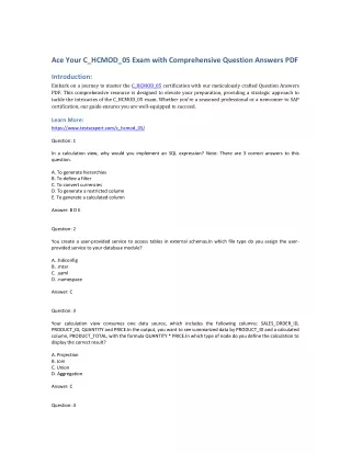 ace your c hcmod 05 exam with comprehensive