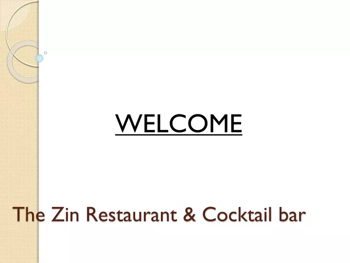 the zin restaurant cocktail bar