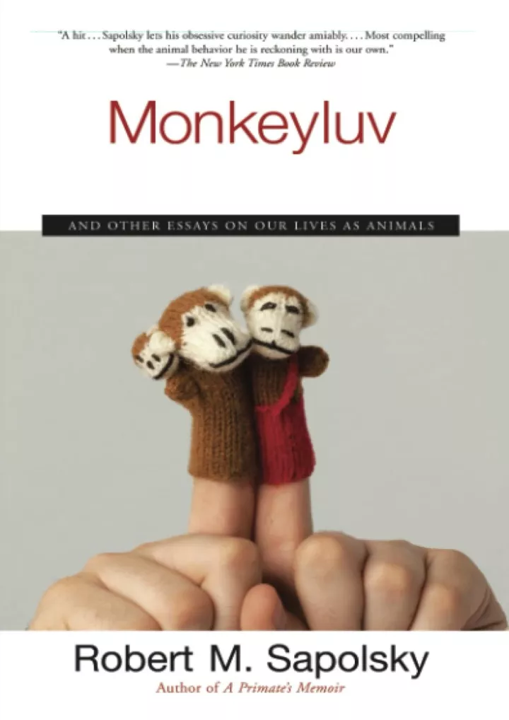 read pdf monkeyluv and other essays on our lives