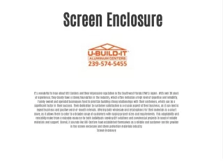 Screen Enclosure