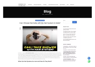 Can I Shower Normally with My Hair System in India