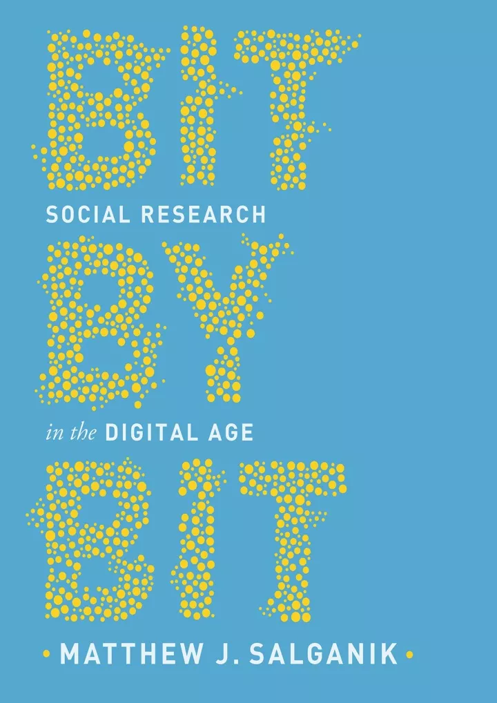 bit by bit social research in the digital age