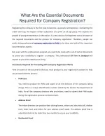 Essential Documents Required for Company Registration - slide 1