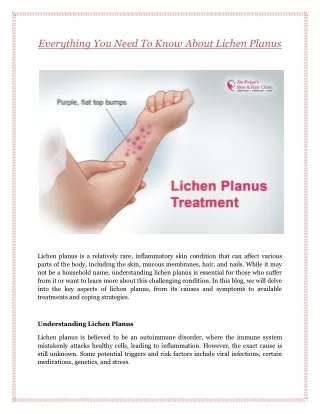 Everything You Need To Know About Lichen Planus