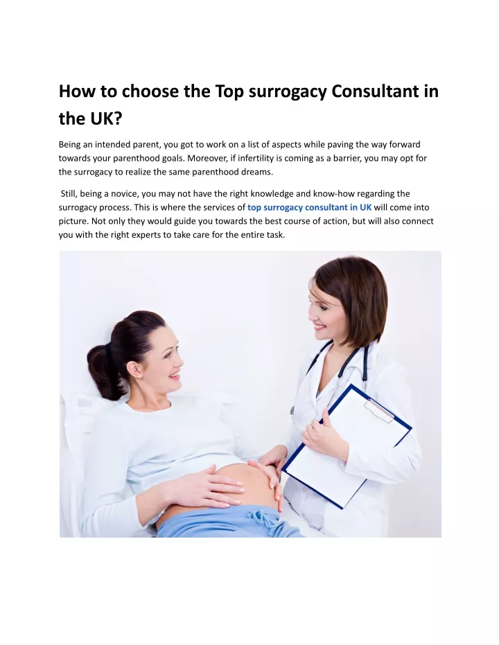 how to choose the top surrogacy consultant