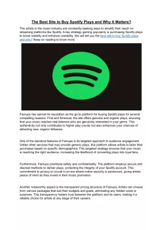 the best site to buy spotify plays