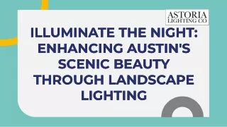 Illuminate the Night Enhancing Austin's Scenic Beauty through Landscape Lighting