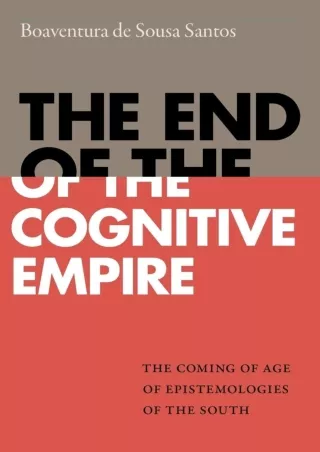 [❤READ DOWNLOAD⚡]  The End of the Cognitive Empire: The Coming of Age of Epistem