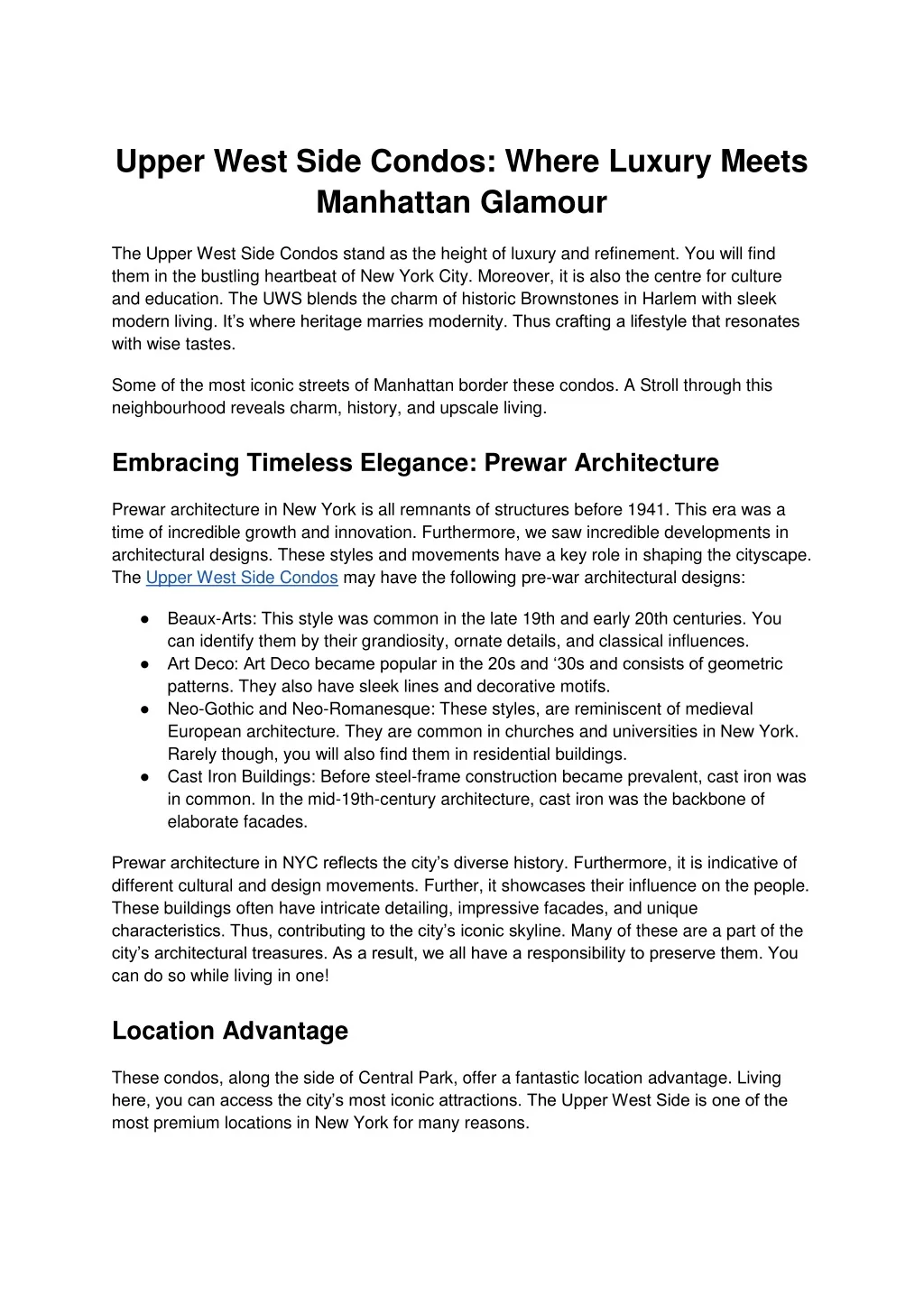 PPT - Upper West Side Condos Where Luxury Meets Manhattan Glamour ...