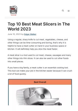 Top 10 best meat slicers