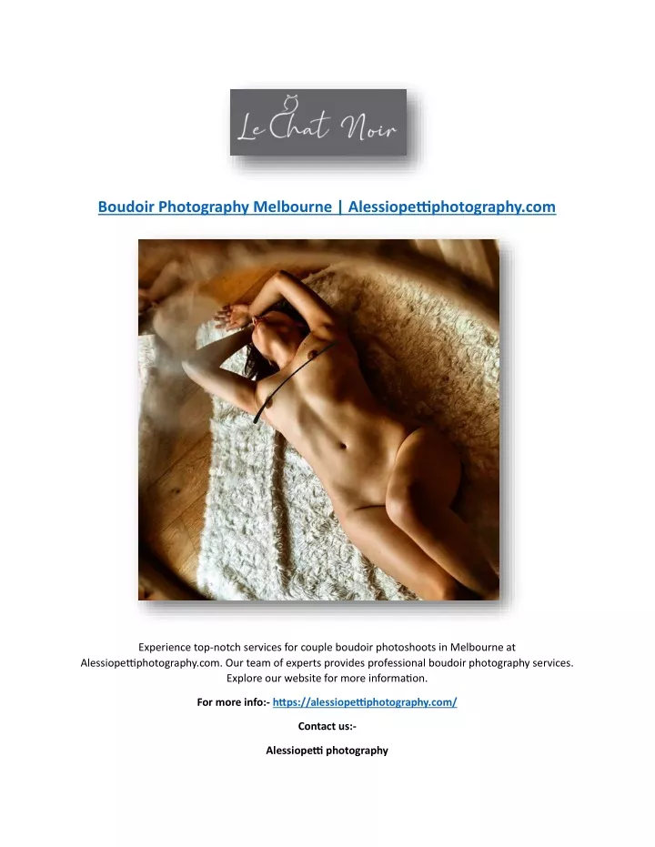 boudoir photography melbourne