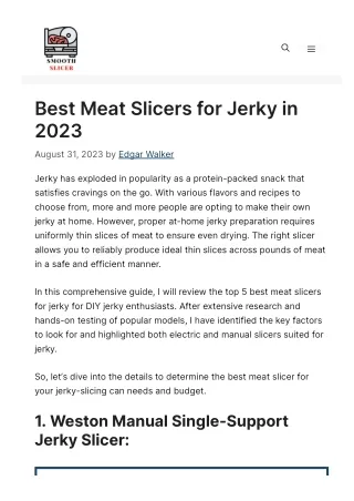 best meat slicers for jerky