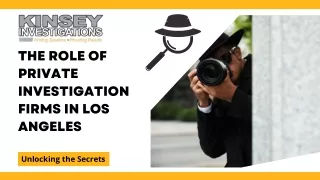 Hire The Best and Trusted Private Investigation Firms in Los Angeles