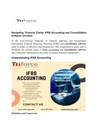 Navigating Financial Clarity_ IFRS Accounting and Consolidation Software Unveiled