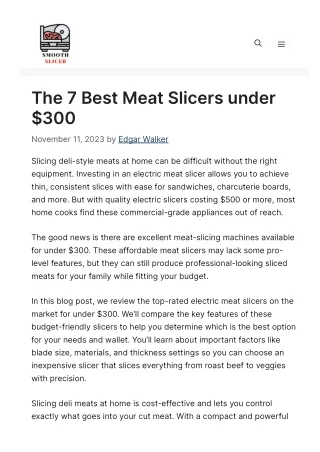 best meat slicers under $300