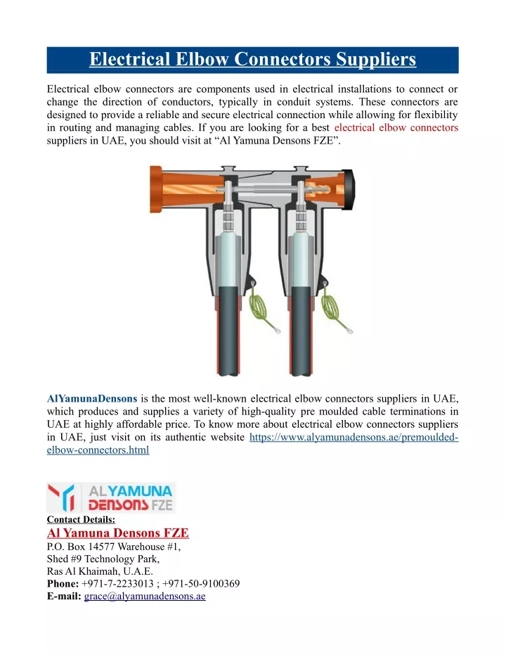 electrical elbow connectors suppliers