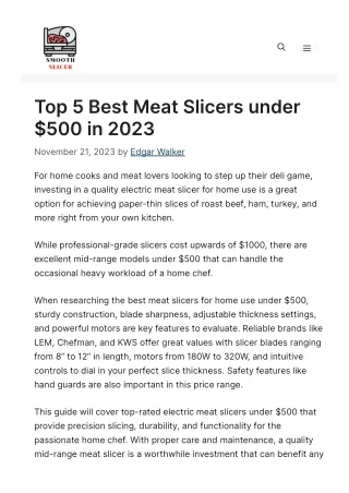 best meat slicers under $500