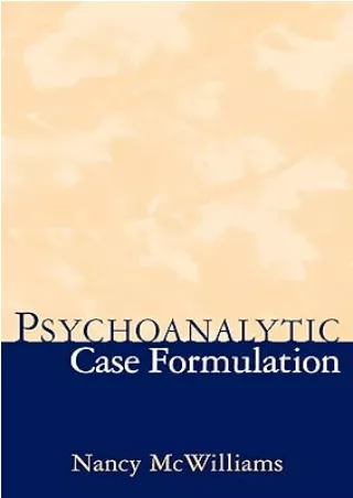 download⚡️[EBOOK]❤️ Psychoanalytic Case Formulation