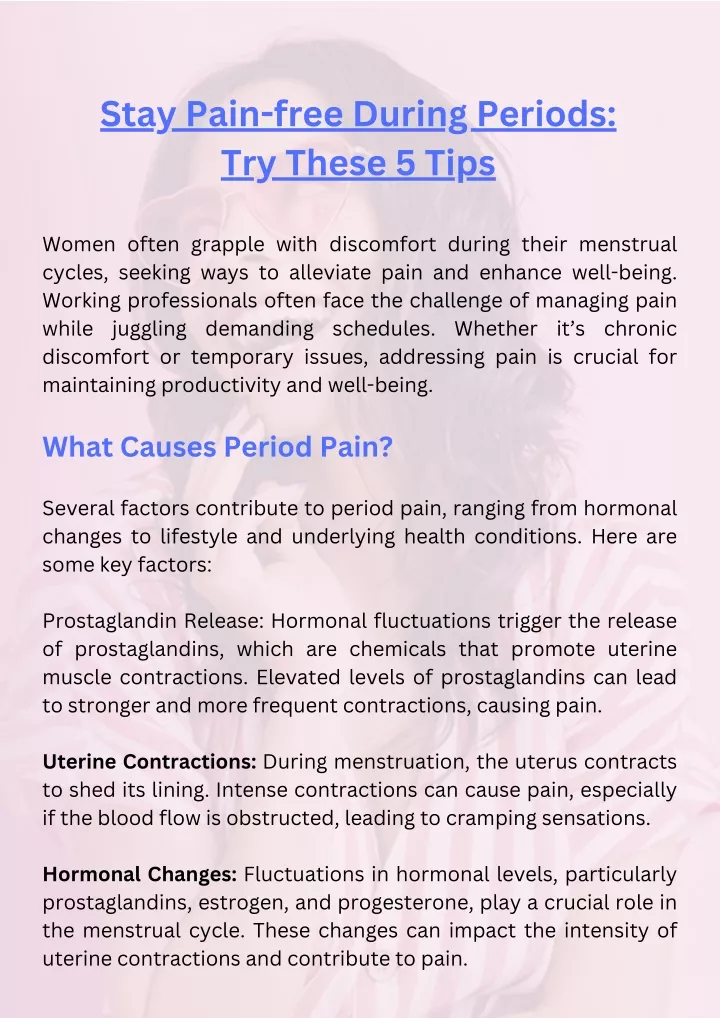 stay pain free during periods try these 5 tips