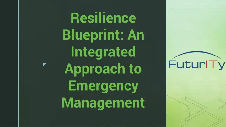 resilience blueprint an integrated approach