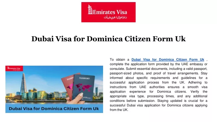 dubai visa for dominica citizen form uk