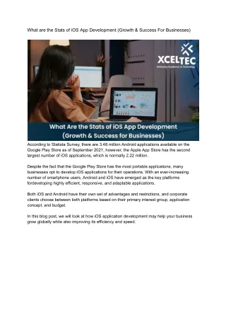 what are the stats of ios app development growth