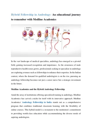 Hybrid Fellowship in Andrology - An educational journey to remember with us