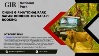 Online Gir National Park Safari Booking Gir Safari Booking