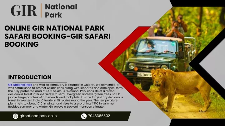 online gir national park safari booking