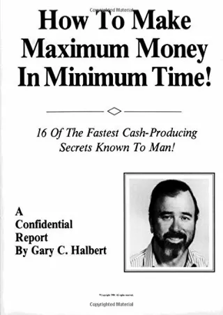 ❤️PDF⚡️ How To Make Maximum Money In Minimum Time