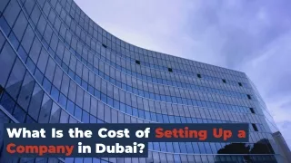 Cost of Setting Up a Business in Dubai