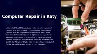Computer Repair in Katy - IT Cloud Global, LLC
