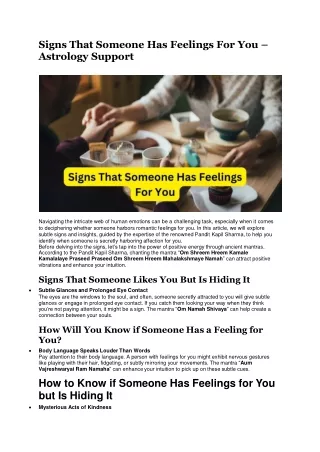 Signs That Someone Has Feelings For You