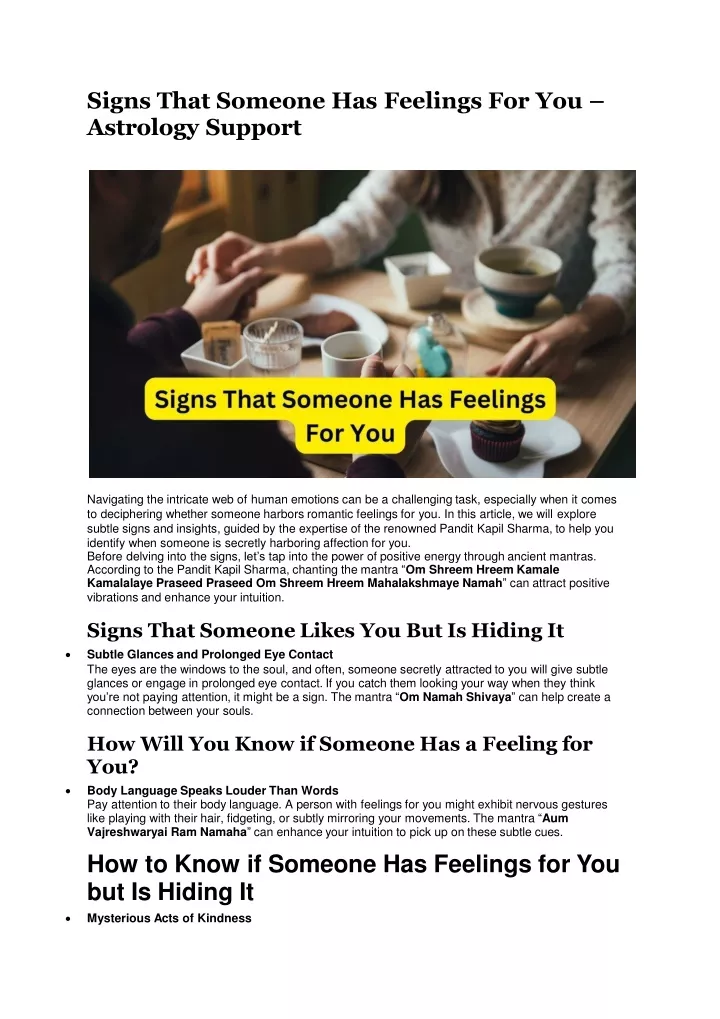 signs that someone has feelings for you astrology