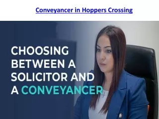 Conveyancer in Hoppers Crossing