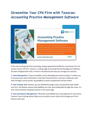 Streamline Your CPA Firm with Taxaroo - Accounting Practice Management Software