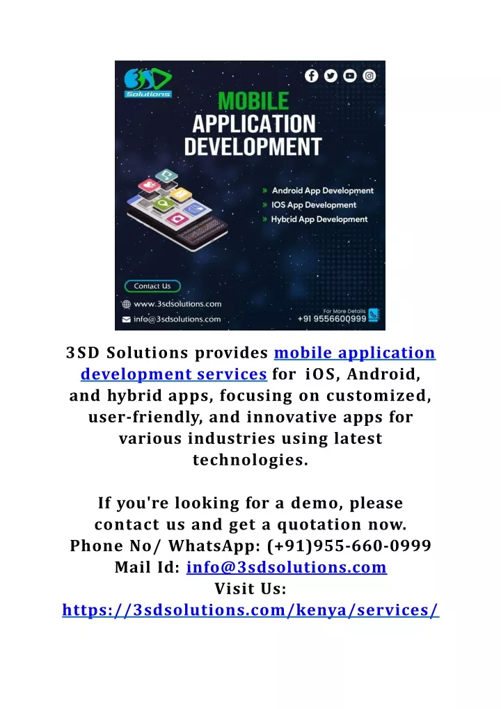 3sd solutions provides mobile application