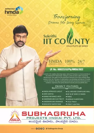 iit county open plots for sale in Hyderabad