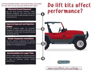 Do lift kits affect performance