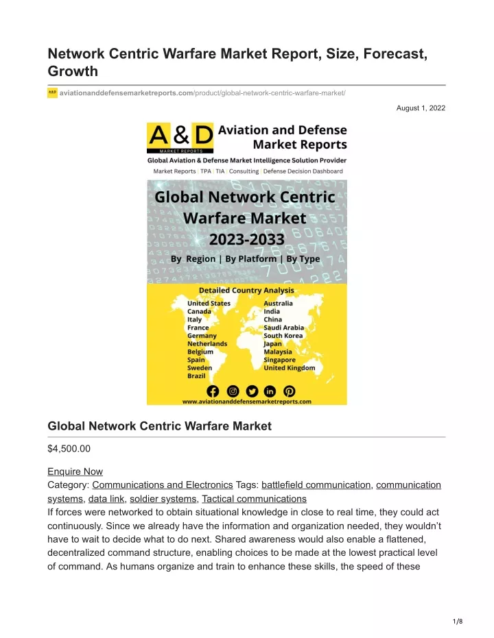 network centric warfare market report size