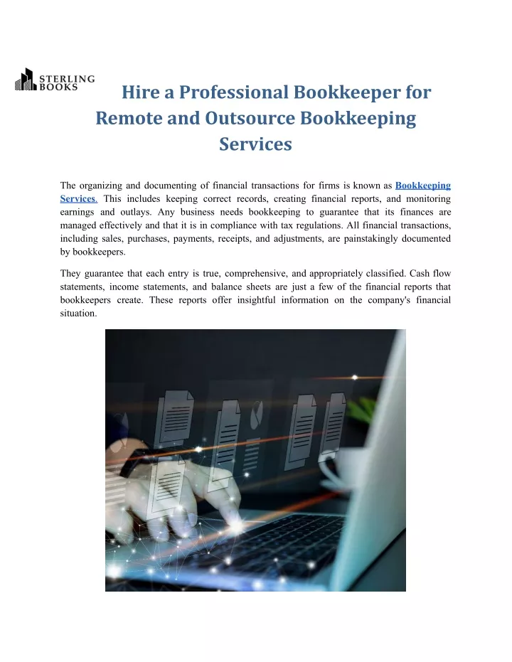 hire a professional bookkeeper for remote