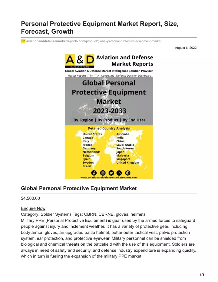 personal protective equipment market report size