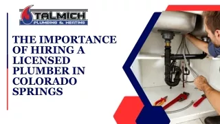 The Importance of Hiring a Licensed Plumber in Colorado Springs