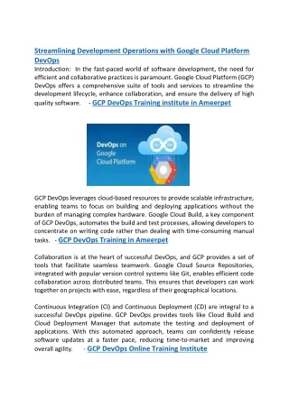 streamlining development operations with google