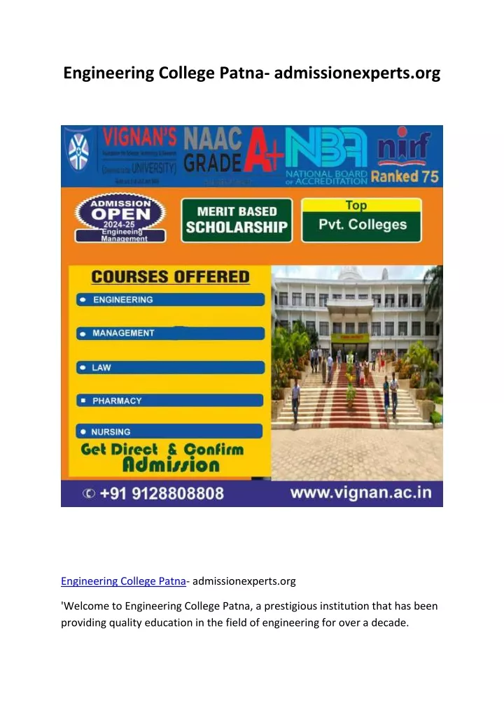 engineering college patna admissionexperts org