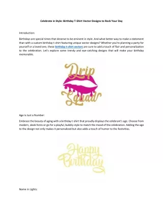 celebrate in style birthday t shirt vector