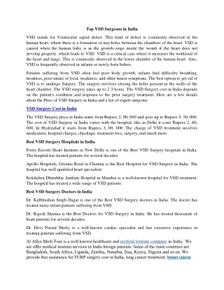 top vsd surgeons in india