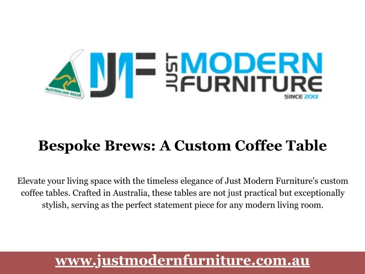 bespoke brews a custom coffee table